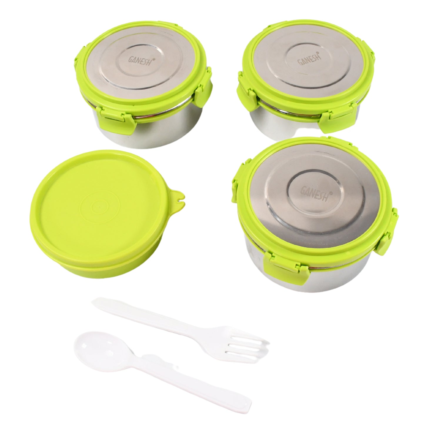 05_1c81d2a5-08d9-4e59-9910-634f9080bb61.jpg Stainless Steel Tiffin Lunch Box Container / Dabba with 4 Side Clip Lock Lid for Office & School Use/ Food Grade / Air Tight / Easy to Carry / Leak Proof - Image 1