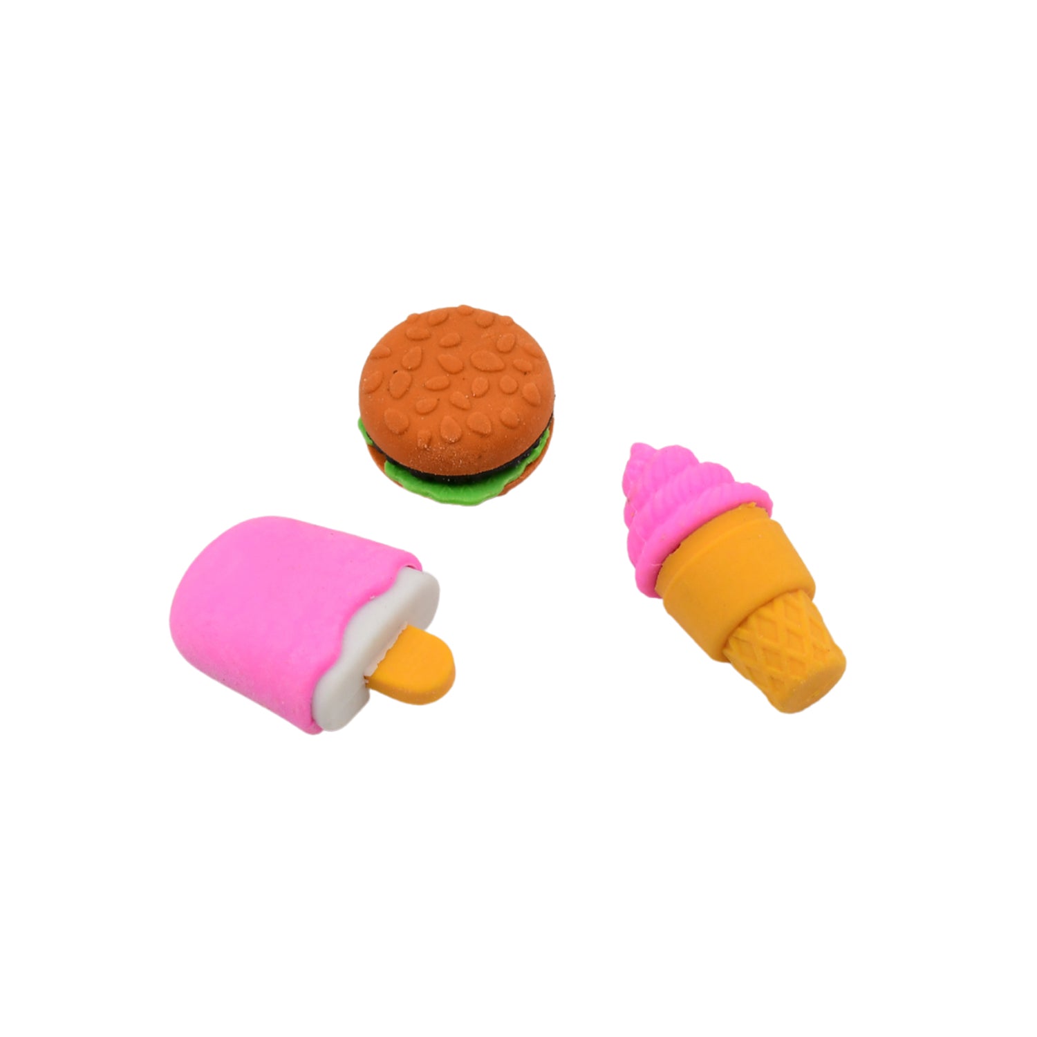 05_9ddf7f9a-d1b8-4229-9d48-b83592730166_1500x1500.jpg Mix Design Fancy Stylish Colorful Erasers (1 Set 3 Pc Set) - Image 1