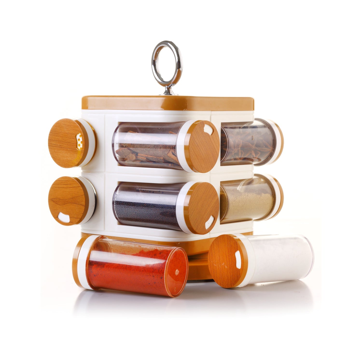 07_45b67855-6644-4982-ae9e-ce051fa6dd2b.jpg Storewell Plastic Spice Rack - Set of 8 - Image 1
