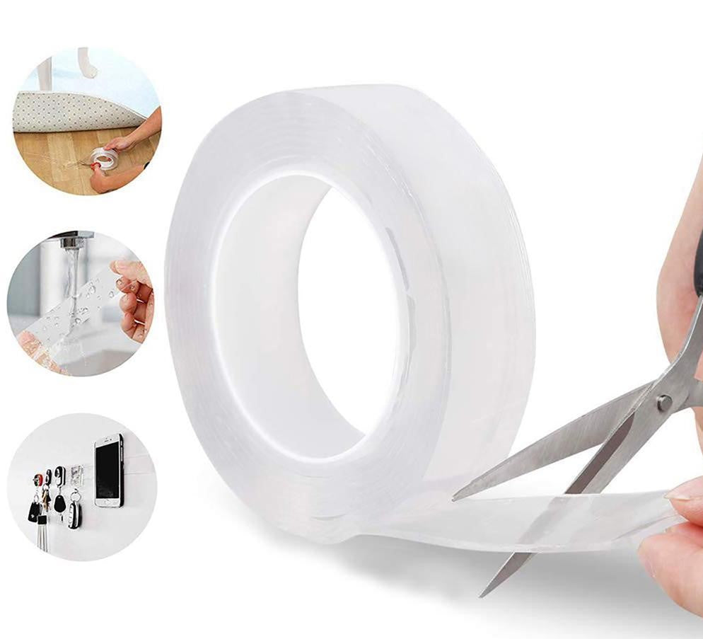3mtr_0044a34d-e5e6-44b0-aa96-1dd6384721f4_994x903.jpg Washable Traceless Double-Sided Grip Tape (Meter Size) | Reusable, Strong Adhesive Mounting Tape for Home, Office, & DIY Projects - Image 1
